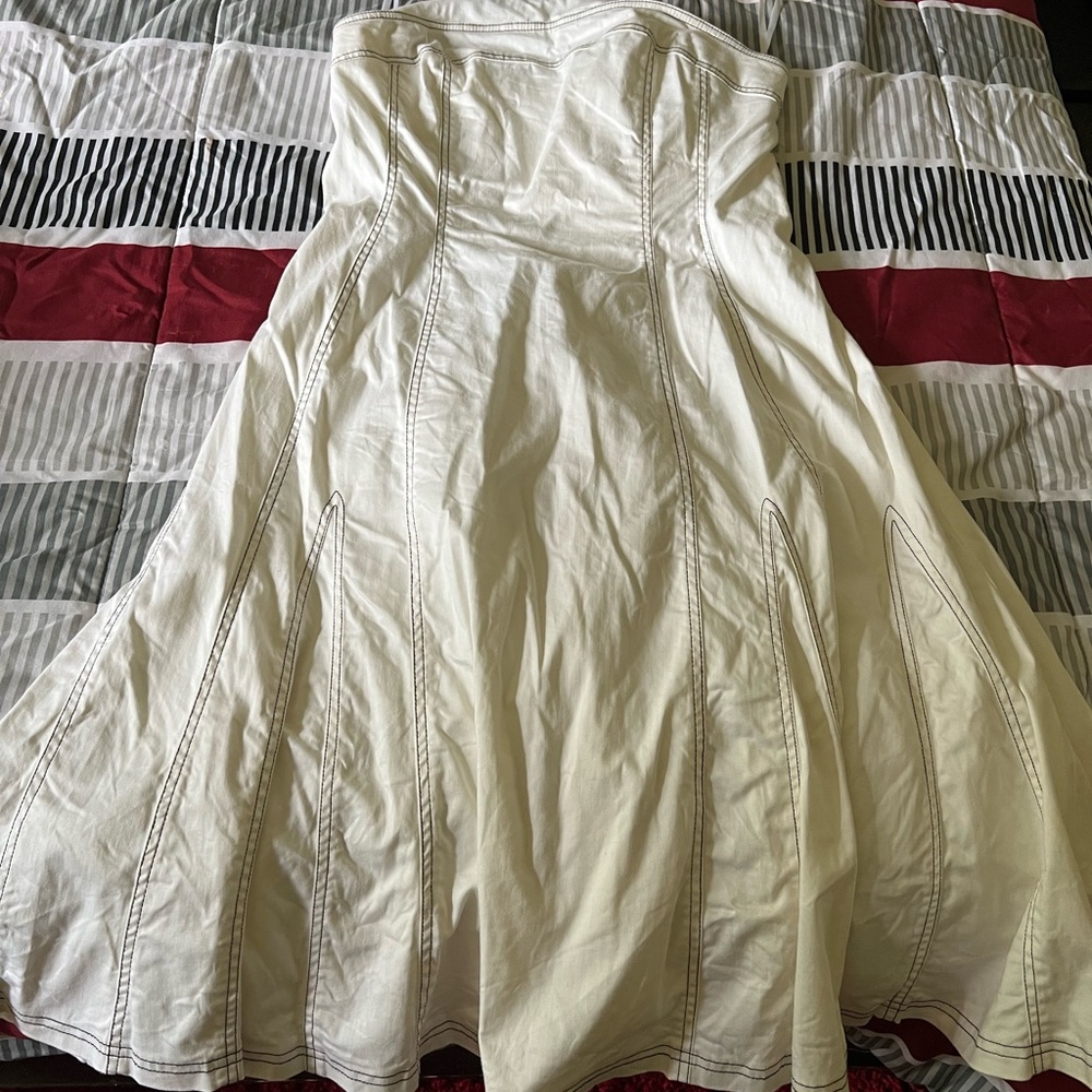 Tube top white dress